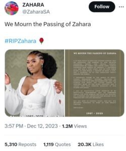 News of Zahara Africa