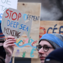 Protests for stop mining 